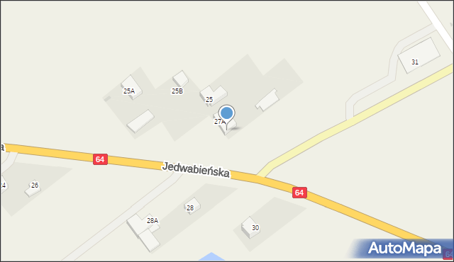 Piątnica Poduchowna, Jedwabieńska, 27B, mapa Piątnica Poduchowna