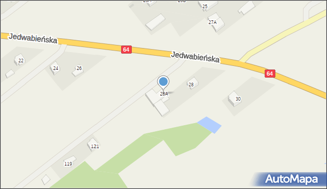 Piątnica Poduchowna, Jedwabieńska, 28A, mapa Piątnica Poduchowna