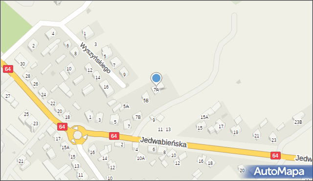 Piątnica Poduchowna, Jedwabieńska, 7A, mapa Piątnica Poduchowna