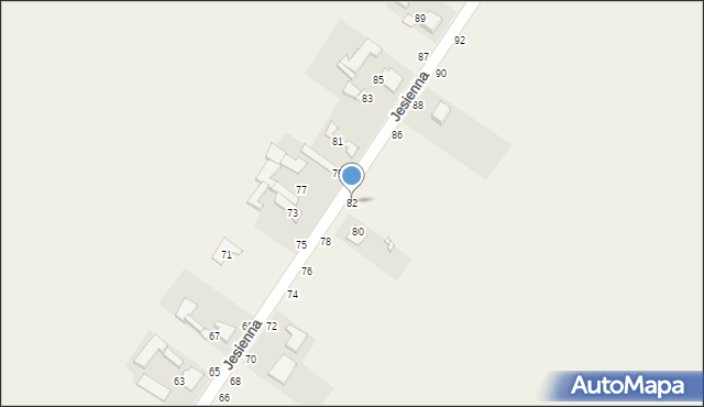 Piła Druga, Jesienna, 82, mapa Piła Druga