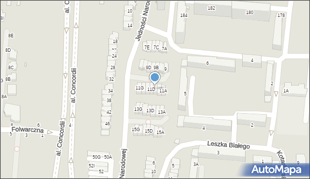 Piotrków Trybunalski, Jedności Narodowej, 11C, mapa Piotrków Trybunalski