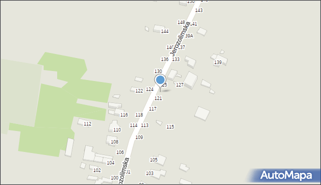 Piotrków Trybunalski, Jerozolimska, 123, mapa Piotrków Trybunalski