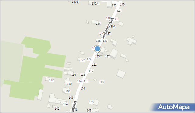 Piotrków Trybunalski, Jerozolimska, 125, mapa Piotrków Trybunalski