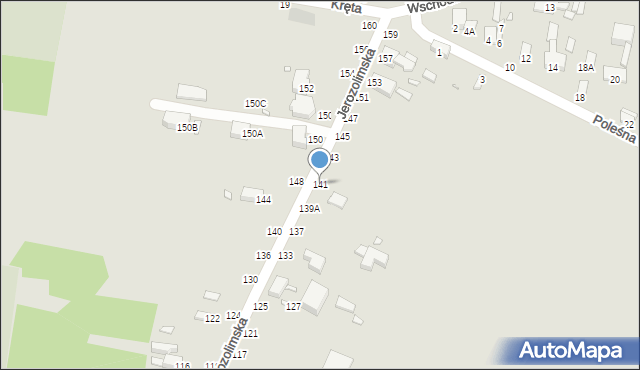 Piotrków Trybunalski, Jerozolimska, 141, mapa Piotrków Trybunalski