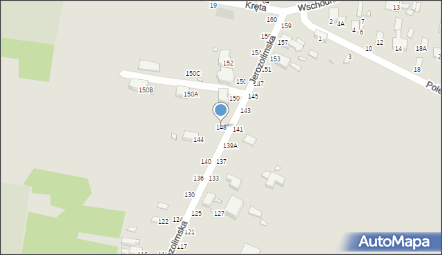 Piotrków Trybunalski, Jerozolimska, 148, mapa Piotrków Trybunalski