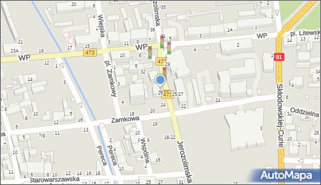 Piotrków Trybunalski, Jerozolimska, 26, mapa Piotrków Trybunalski