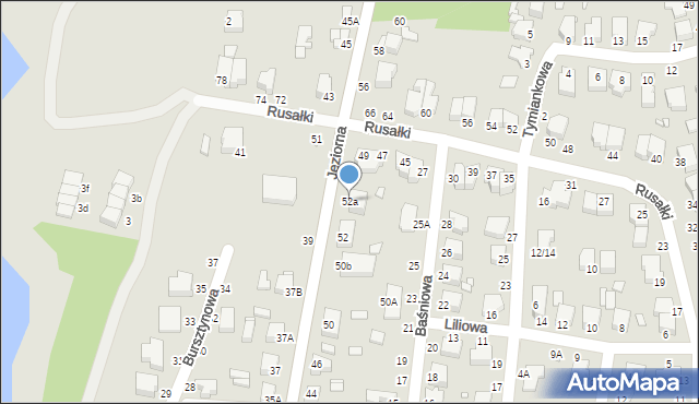 Piotrków Trybunalski, Jeziorna, 52a, mapa Piotrków Trybunalski