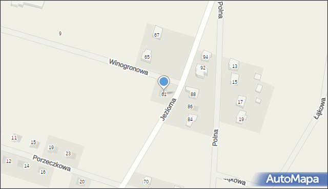 Piotrowice, Jeziorna, 61, mapa Piotrowice