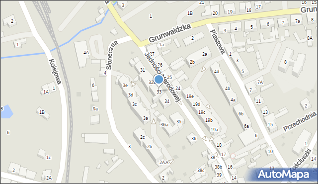 Płoty, Jedności Narodowej, 33, mapa Płoty