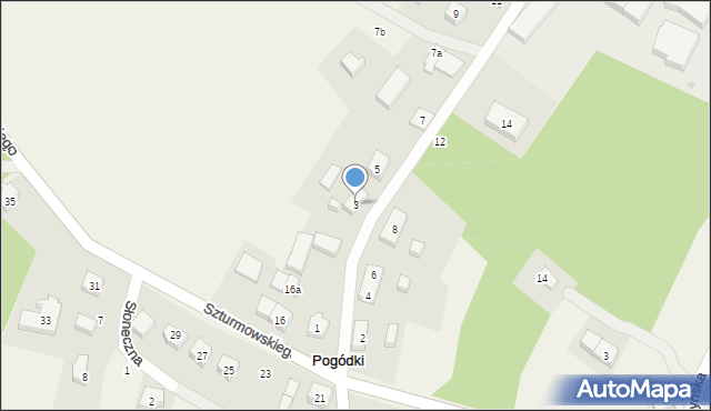 Pogódki, Jeziorna, 3, mapa Pogódki