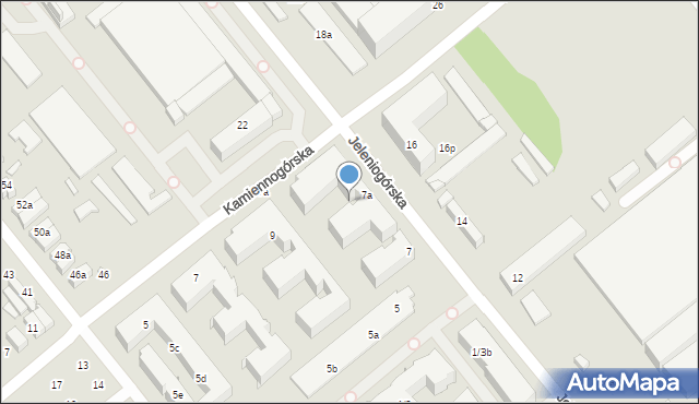 Poznań, Jeleniogórska, 1, mapa Poznania