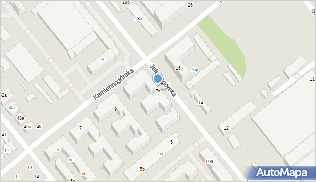 Poznań, Jeleniogórska, 7a, mapa Poznania