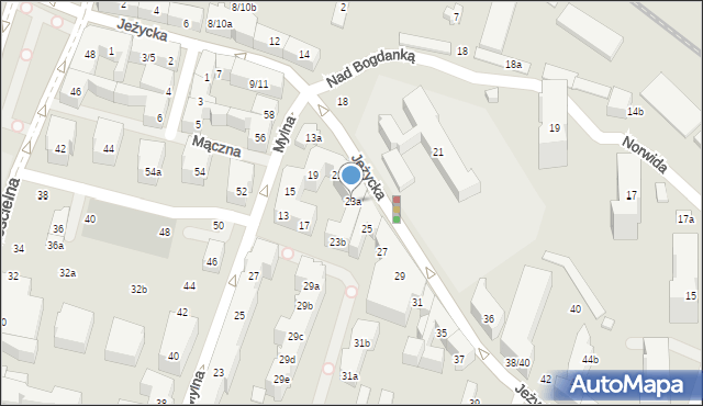 Poznań, Jeżycka, 23a, mapa Poznania