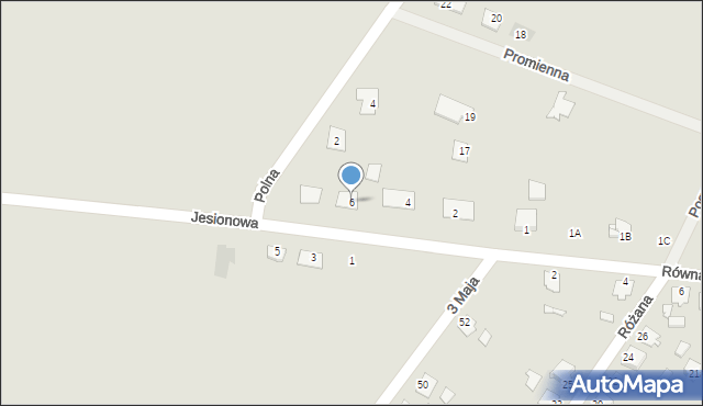 Pruszcz, Jesionowa, 6, mapa Pruszcz