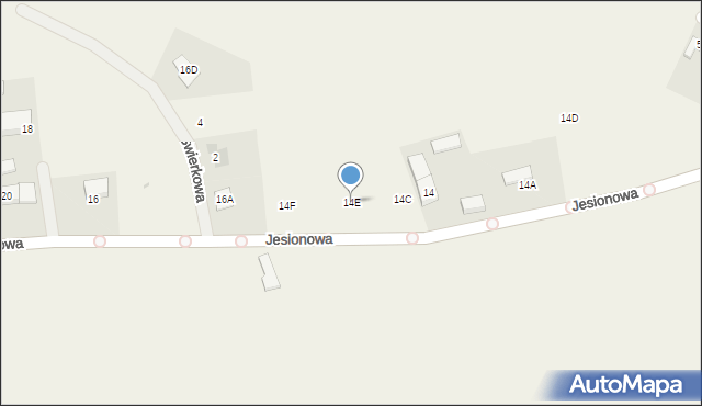 Przejazdowo, Jesionowa, 14E, mapa Przejazdowo