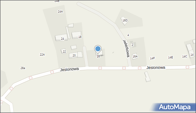 Przejazdowo, Jesionowa, 16, mapa Przejazdowo