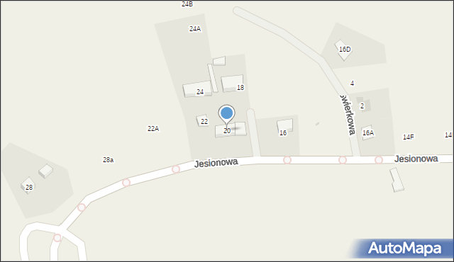 Przejazdowo, Jesionowa, 20, mapa Przejazdowo