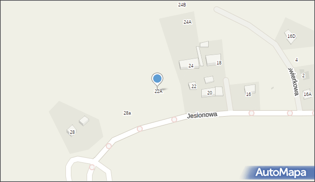 Przejazdowo, Jesionowa, 22A, mapa Przejazdowo