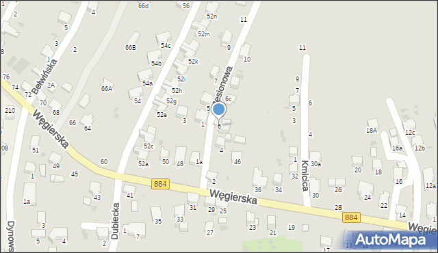 Przemyśl, Jesionowa, 6, mapa Przemyśla