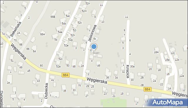 Przemyśl, Jesionowa, 6a, mapa Przemyśla