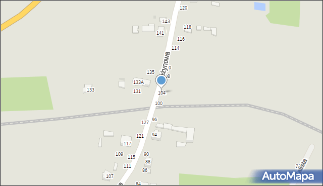 Radomsko, Jeżynowa, 104, mapa Radomsko