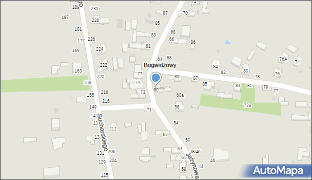 Radomsko, Jeżynowa, 60, mapa Radomsko