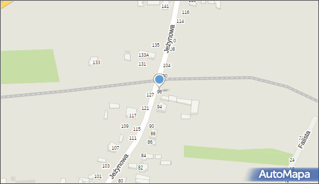 Radomsko, Jeżynowa, 96, mapa Radomsko