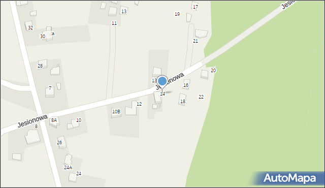 Radostowice, Jesionowa, 14, mapa Radostowice