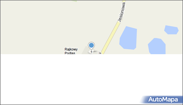 Rajkowy, Jesionowa, 5, mapa Rajkowy