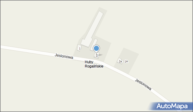 Rogalin, Jesionowa, 2, mapa Rogalin