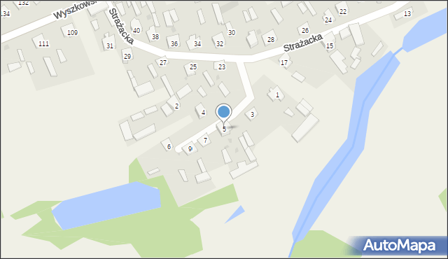 Rybno, Jesionowa, 5, mapa Rybno