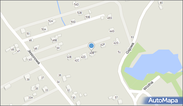 Rydułtowy, Jesionowa, 42E, mapa Rydułtowy