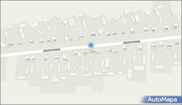 Rząśnik, Jesionowa, 123, mapa Rząśnik