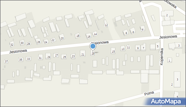 Rząśnik, Jesionowa, 19, mapa Rząśnik