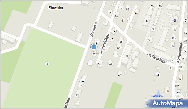 Sanok, Jezierskiego, 33, mapa Sanok