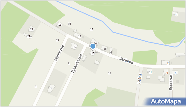 Santoczno, Jeziorna, 15, mapa Santoczno