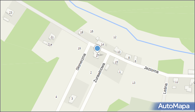 Santoczno, Jeziorna, 17, mapa Santoczno