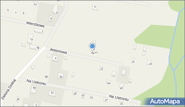 Sasino, Jesionowa, 7A, mapa Sasino