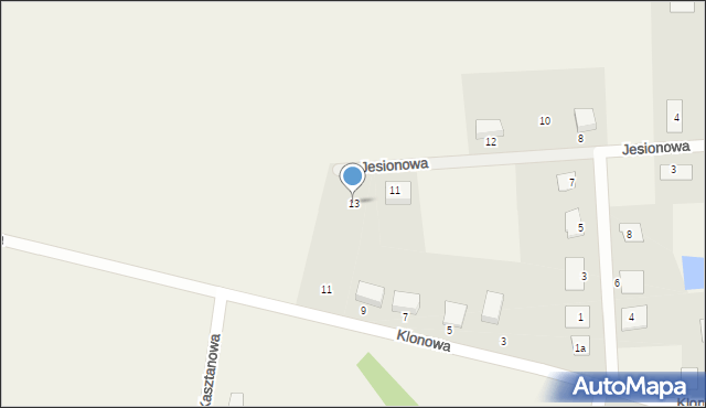 Sicienko, Jesionowa, 13, mapa Sicienko