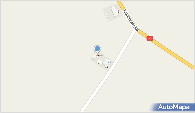 Sienno, Jesionowa, 15, mapa Sienno