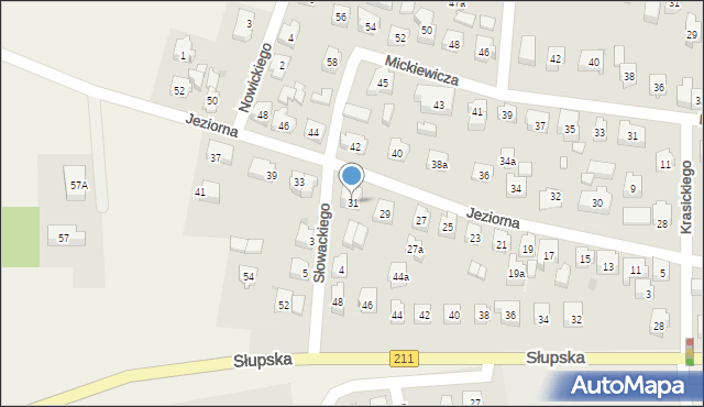 Sierakowice, Jeziorna, 31, mapa Sierakowice