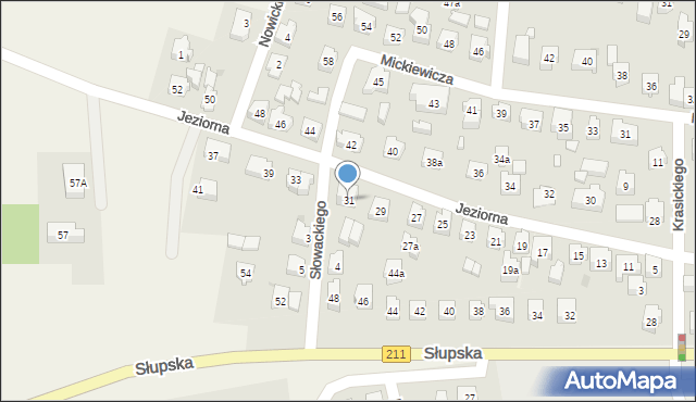 Sierakowice, Jeziorna, 31, mapa Sierakowice