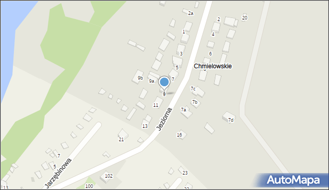 Siewierz, Jeziorna, 9, mapa Siewierz