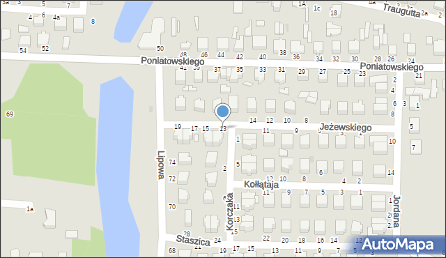 Skierniewice, Jeżewskiego Kazimierza, 13, mapa Skierniewic