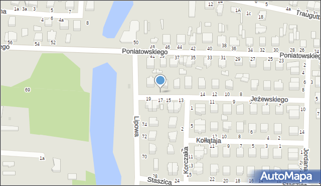 Skierniewice, Jeżewskiego Kazimierza, 20, mapa Skierniewic