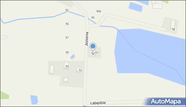 Skrzeszewo, Jeziorna, 54, mapa Skrzeszewo