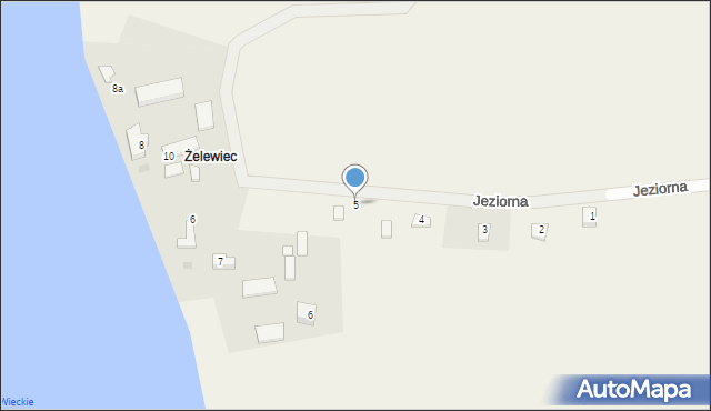 Śluza, Jeziorna, 5, mapa Śluza