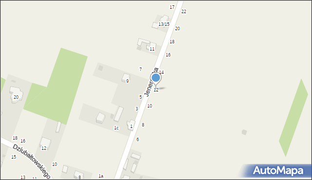 Smardzewice, Jeneralska, 12, mapa Smardzewice