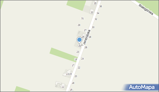 Smardzewice, Jeneralska, 21, mapa Smardzewice