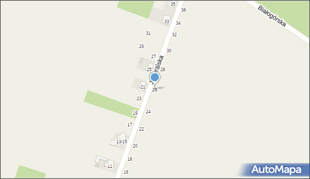 Smardzewice, Jeneralska, 26, mapa Smardzewice